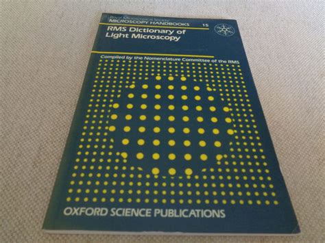 Dictionary of light microscopy royal microscopical society microscopy handbooks. - A lo largo de la vida.