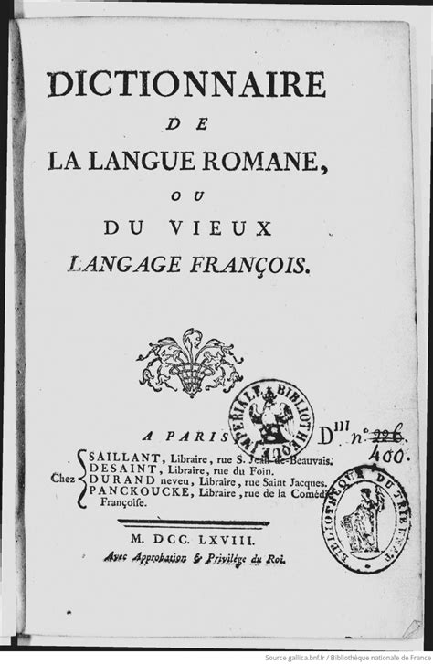 Dictionnaire de la langue romane, ou du vieux langage françois. - Alfa romeo 166 repair service manual.