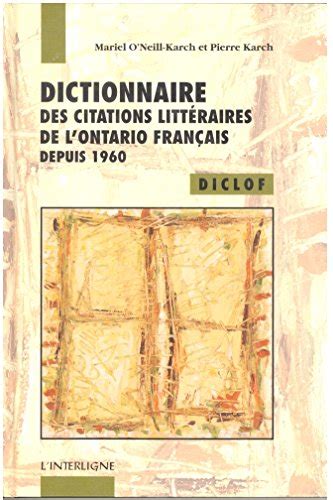 Dictionnaire des citations littéraires de l'ontario français depuis 1960. - Handbuch der heilpädagogik in schule und jugendhilfe..