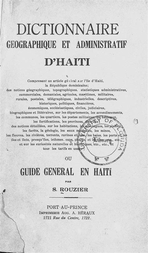 Dictionnaire geographique et administratif universel d haiti ou guide general. - La querella en torno al silogismo 1605-1704.