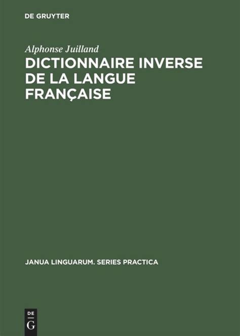 Dictionnaire inverse de la langue francaise. - Manuale di xtl quantum di briggs e stratton.