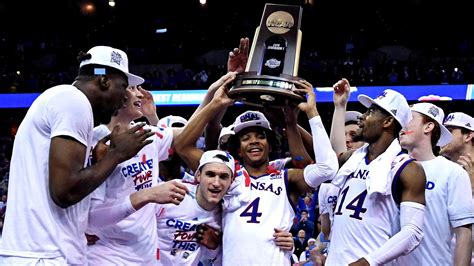 Did kansas university win today. Apr 5, 2022 · The No. 1 Kansas Jayhawks are the men’s national champions, defeating the No. 8 North Carolina Tar Heels 72-69. Kansas overcame a 15-point deficit at halftime, the largest in national ... 