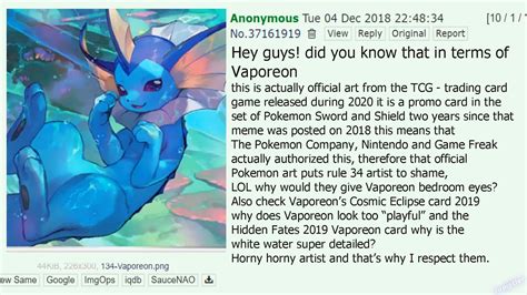 Not only are they in the field egg group, which is mostly comprised of mammals, Vaporeon are an average of 3″03′ tall and 63.9 pounds. this means they're large enough to be able to handle human d—-, and with did you know that in terms of male human and female Pokémon breeding, Vaporeon is the most compatibl - YouTube. 