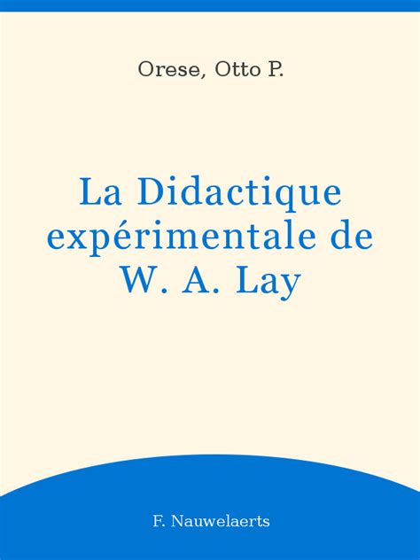 Didactique experimentale de w. - Lycée, ou, cours de littérature ancienne et moderne.