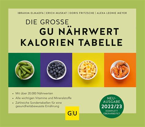 Die Große Gu Nährwert Kalorien Tabelle 2024 19 Gu …