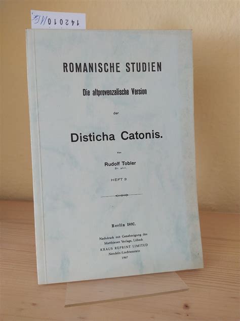 Die altprovenzalische version der disticha catonis. - Ipod das missing manual by david pogue.