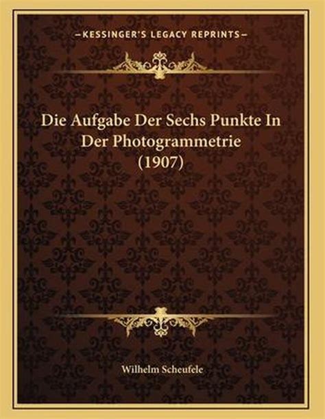 Die aufgabe der sechs punkte in der photogrammetrie. - Handbook of waste management in sugar mills and distilleries 1st edition.