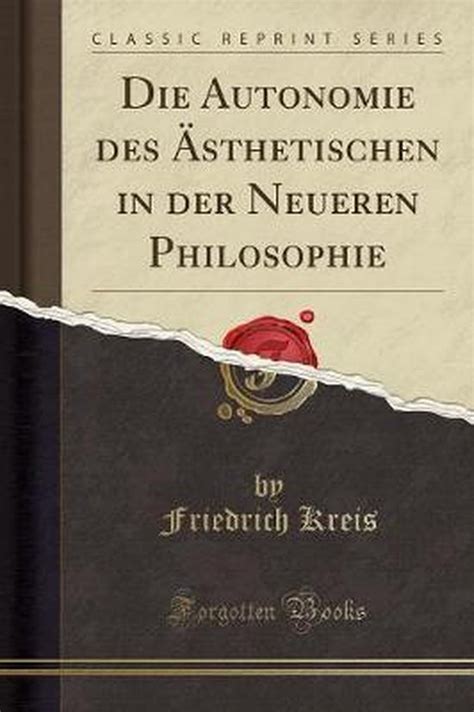 Die autonomie des asthetischen in der neueren philosophie. - Classic patisserie an a z handbook.