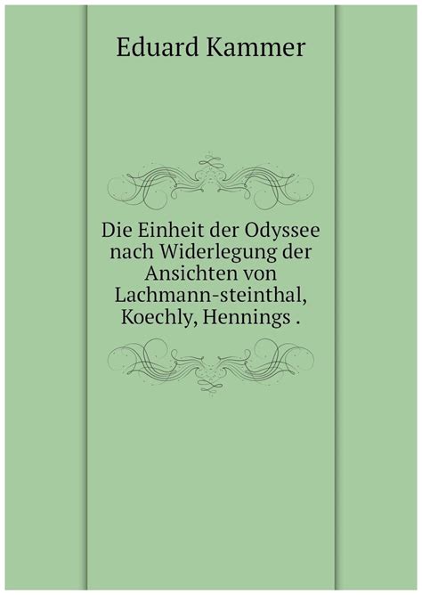 Die einheit der odyssee nach widerlegung der ansichten von lachmann steinthal, koechly, hennings. - Sears and zemansky university physics solution manual.