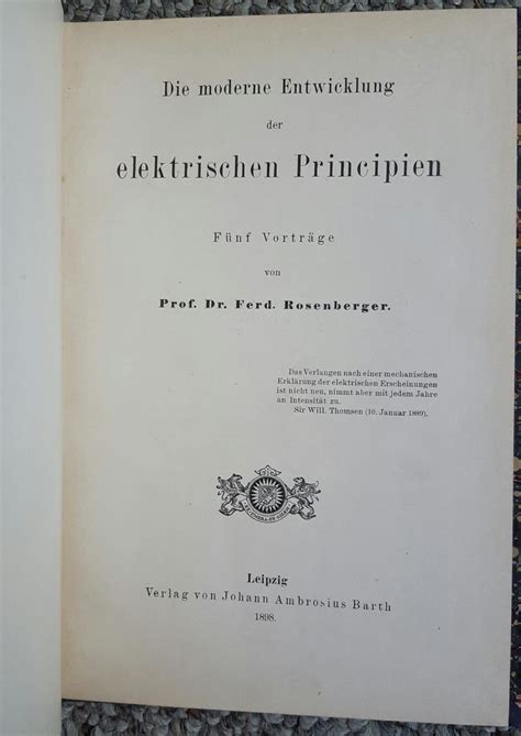 Die moderne entwicklung der elektrischen principien: fünj vorträge. - Solution manual to combinatorics and graph theory.