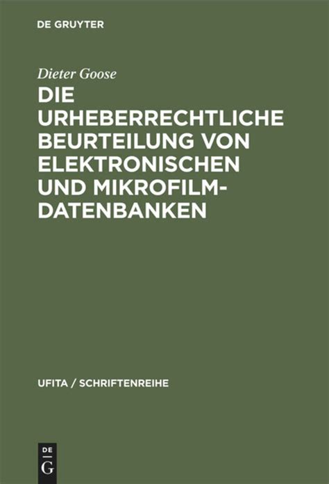 Die urheberrechtliche beurteilung von elektronischen und mikrofilm datenbanken. - The handbook of maintenance management by joel levitt.