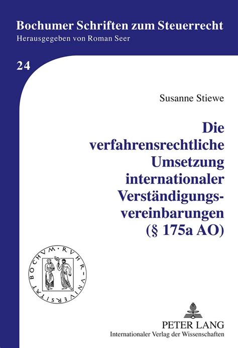 Die verfahrensrechtliche umsetzung internationaler verständigungsvereinbarungen ([paragraph] 175a ao). - Beiträge zur einleitung ins alte testament.