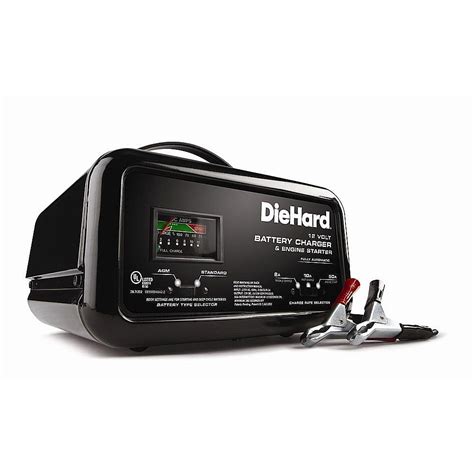 Diehard 12v battery charger manual. This item: Schumacher SC1308 2/12/30/100A 6V/12V Battery Charger and Engine Starter. $10999. +. Schumacher BT-100 Battery Load Tester and Voltmeter - 100 Amp,Black. $4446. +. Schumacher SC1281 6/12V Fully Automatic Battery Charger, Engine Starter, Boost Maintainer and Auto Desulfator with Advanced Diagnostic Testing- 100 … 