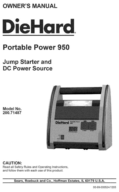 Diehard portable power 950 owners manual. - Samsung m745 microwave oven repair manual.