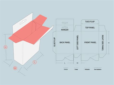 A dieline serves as a package template that ensures proper layout for a printed product. It is a diagram that shows all the cut lines and folds of a package in flattened form. They are also used for envelopes, pocket folders and more. There are a few steps toward creating proper, accurate die lines for items such as boxes.. 