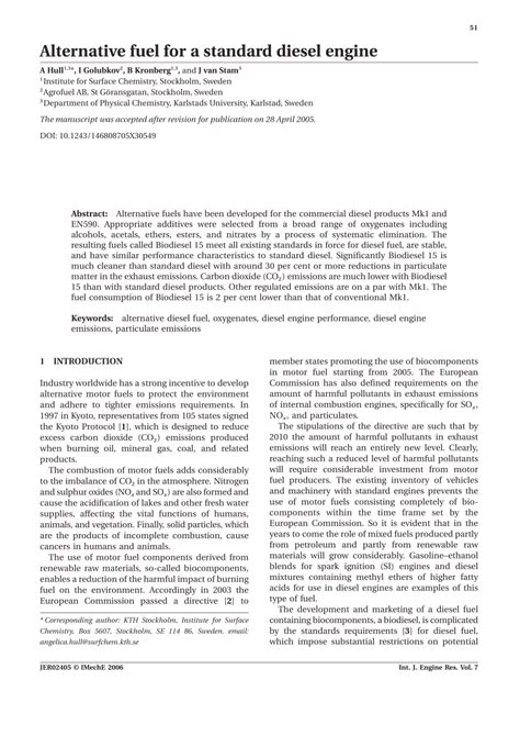 Diesel A Fuel Engine Standard Alternative For
