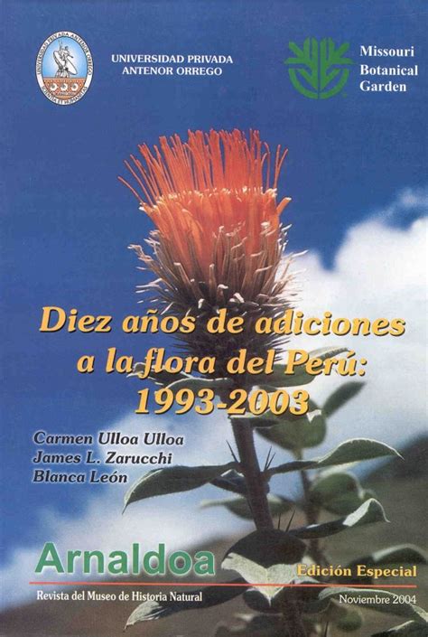 Diez anos de adiciones a la flora del peru: 1993 2003. - Microbiology a laboratory cappuccino manual answer.