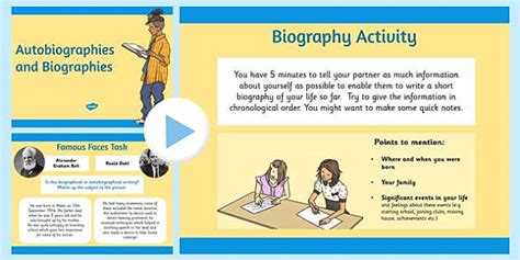 Diff between autobiography and biography powerpoint example
