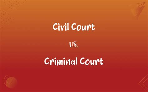 Difference Between Civil Court And Criminal Court