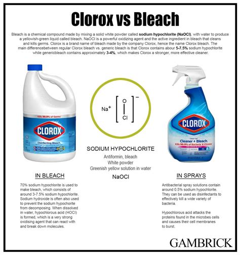 Difference Between Clorox and Bleach