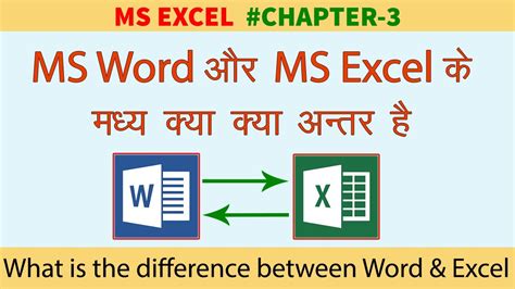Difference Between Ms Word And Ms Excel And Powerpoint Pdf Printable
