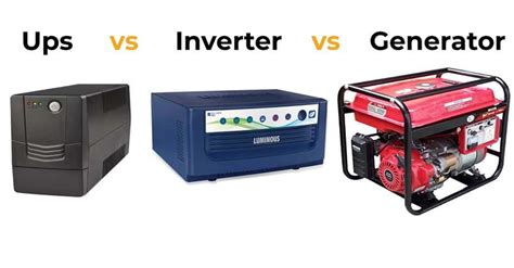Difference between Generator, Inverter and UPS Electrical Concepts