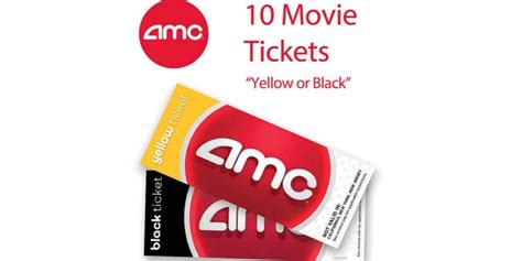 Difference between yellow and black amc tickets. worst deal. if you think this is a good deal then think again! paid $36.99 for two yellow tickets and $20 gift card...AMC value these yellow tickets at $7.99 each so thats $15.98 for two tickets plus $20 gift card so total $35.98 you get in return! not sure why costco is selling these! Recommends this product. 