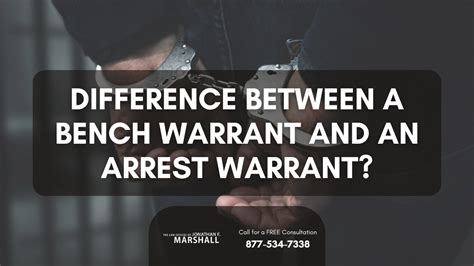 Differences Between A Warrant For Arrest & A Bench Warrant in NJ