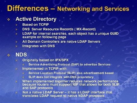 Differences Windows Active Directory And Novell Directory Services