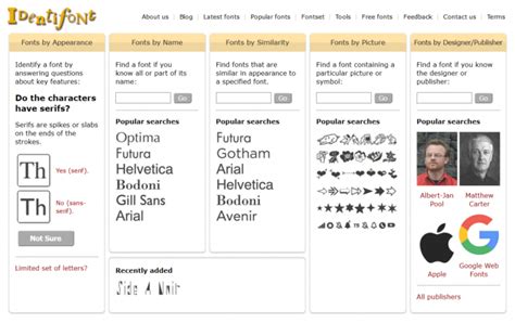 Differences identifont.  At each stage the left-hand column shows a list of...