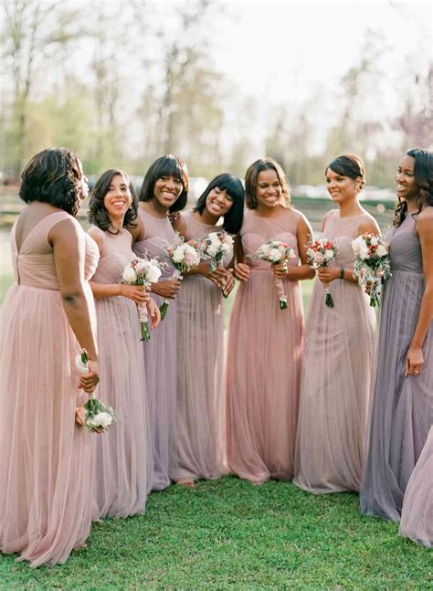 Different bridesmaid dresses. There’s a reason bridesmaid dress shopping is known for being, um, high maintenance to say the least. While shopping for bridesmaid dresses is an exciting time for both the bride and her squad, it can also be incredibly stressful dealing with different budgets, sizes, shapes, styles and personalities. 