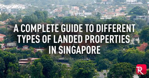 Different types of landed properties in Singapore - redbrick.sg