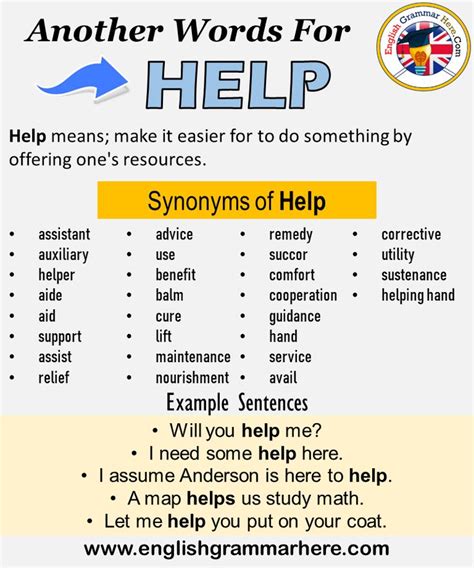 Different word for help. Things To Know About Different word for help. 