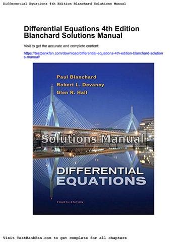 Differential Equations 4th Edition Solution Manual Pdf