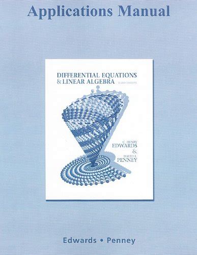 Differential Equations And Linear Algebra Applications Manual