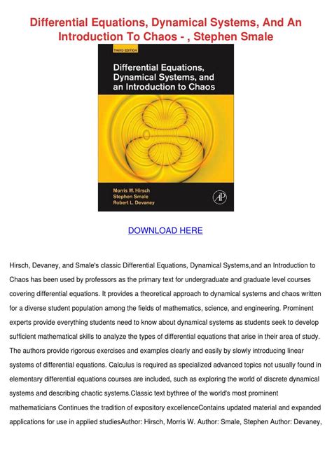 Differential Equations Dynamical Systems And by doris l. Issuu