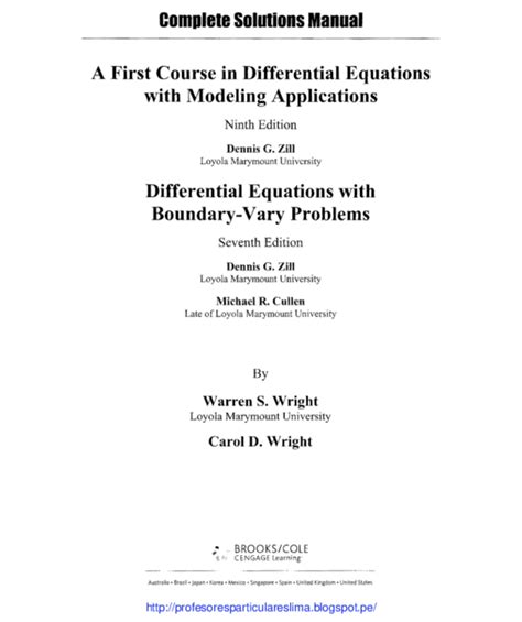 Differential equations dennis zill 9th solutions manual 3. - The routledge handbook on cities of the global south.