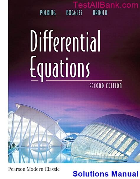 Differential equations polking 2nd ed solutions manual. - Konica minolta bizhub c360 user manual.