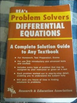 Differential equations problem solver a complete solution guide to any textbook 2000 edition. - Dave ramsey chapter 4 study guide.