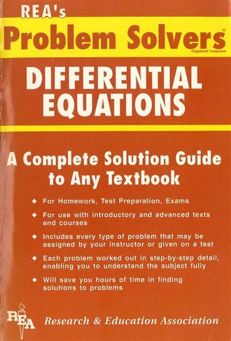 Differential equations problem solver a complete solution guide to any. - A field guide in color to minerals rocks and precious stones.