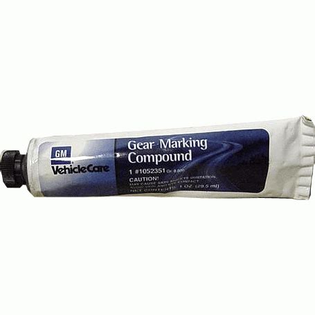 Gear Marking Compound (GM 1052351) · More Details ». Item #: GM 1052351. Price: $28.19. Qty: Add to Cart