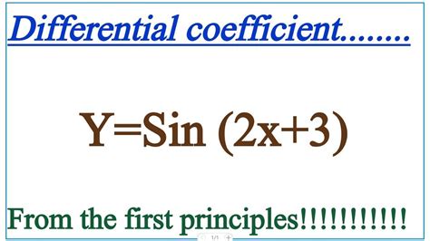Differentiate sin(2x3) from first principles Maths Limits and