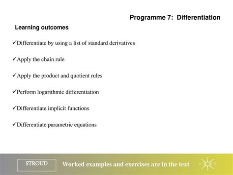 Differentiation Learning Outcomes Ppt Download