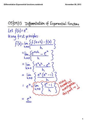 Differentiation exponential functions by MLPTimmins Issuu