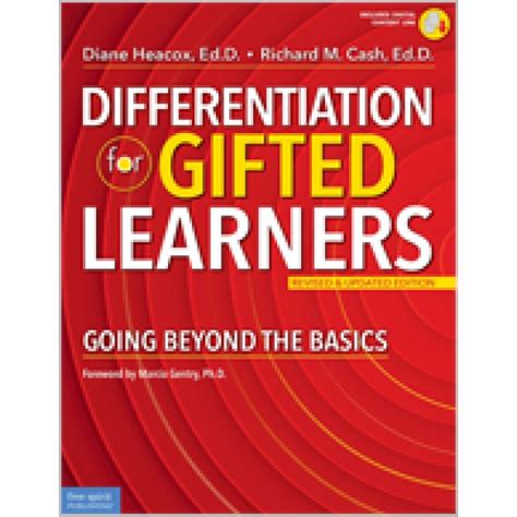 Differentiation for gifted learners. Differentiation for Gifted Learners Going Beyond the Basics Item:899146. $42.99 Quick View. Differentiation for Gifted Learners. Revised and updated edition helps educators increase rigor and depth for all advanced and gifted learners to fulfill their potential. Price: $42.99 Item Number:899146. ISBN:9781631984327. Learn More. Start Seeing and ... 