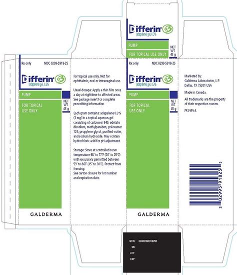 Differin Cream: Package Insert - Drugs.com