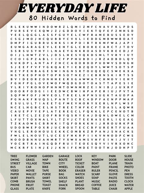 Difficult Word Search Pdf Printable