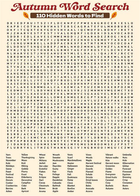 Difficult Word Search Printables