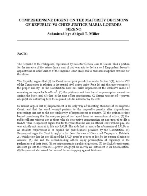 Digest Digest for: PEOPLE V. SERENO- - Philippine Law