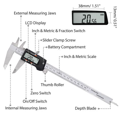 Digital Caliper - Precise Inch/Metric Conversion - eBay